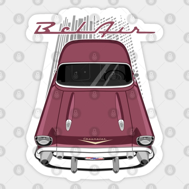 Chevrolet Bel Air 1957 - dusk plum Sticker by V8social